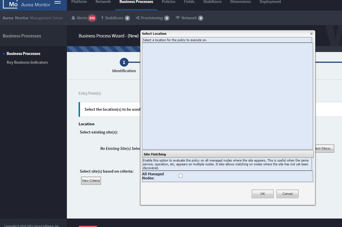 Actional_BusinessProcess_No_sites_when_Select_Sites.png